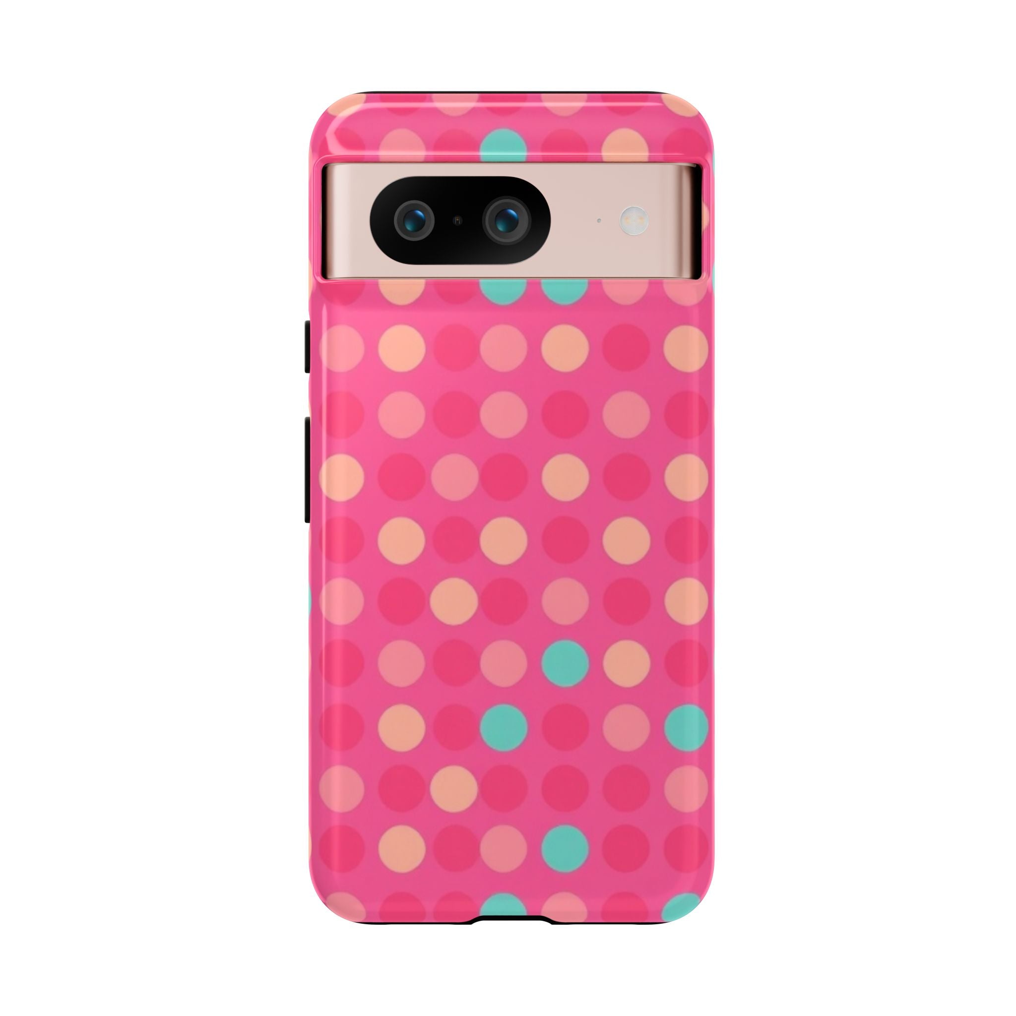 Android OR iPhone Protective Cases - Retro Polka Dots Pattern Tough Case