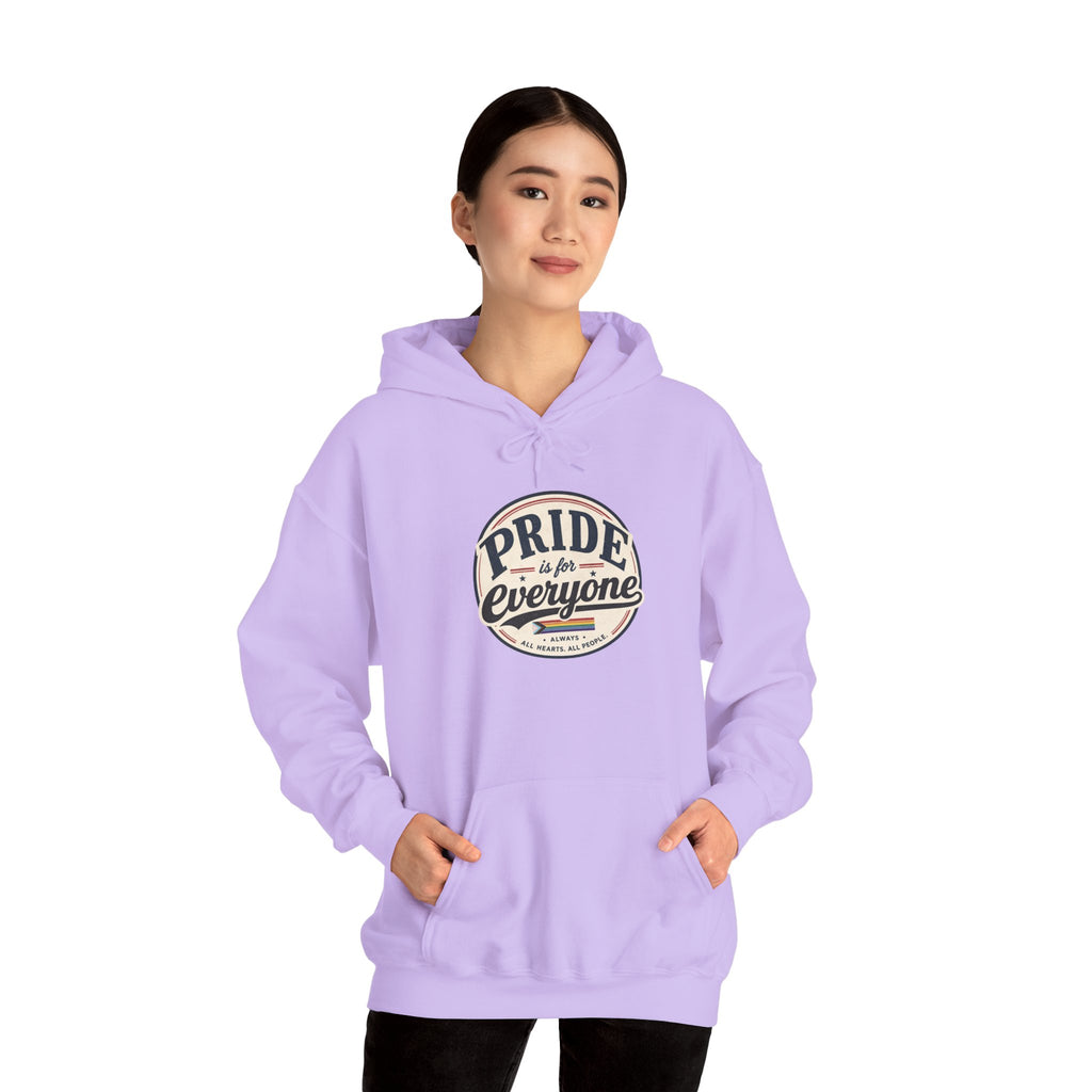 Pride Is For Everyone Pullover Hoodie — Vintage Graphic Inclusivity Sweatshirt