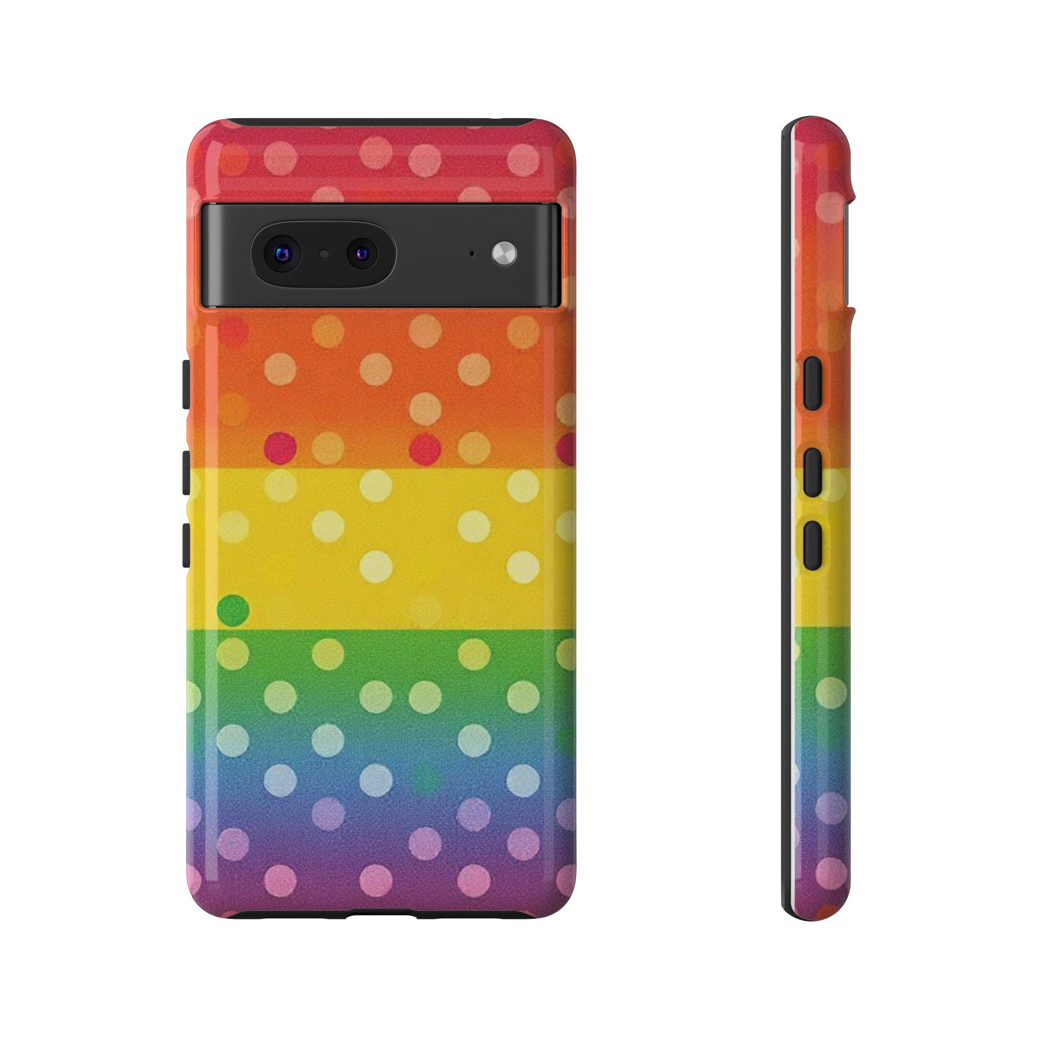Rainbow Polka-Dot Tough Case for Android