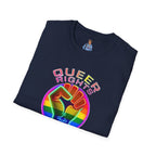 Unisex Softstyle T-Shirt - Queer Rights Are Human Rights Statement Tee