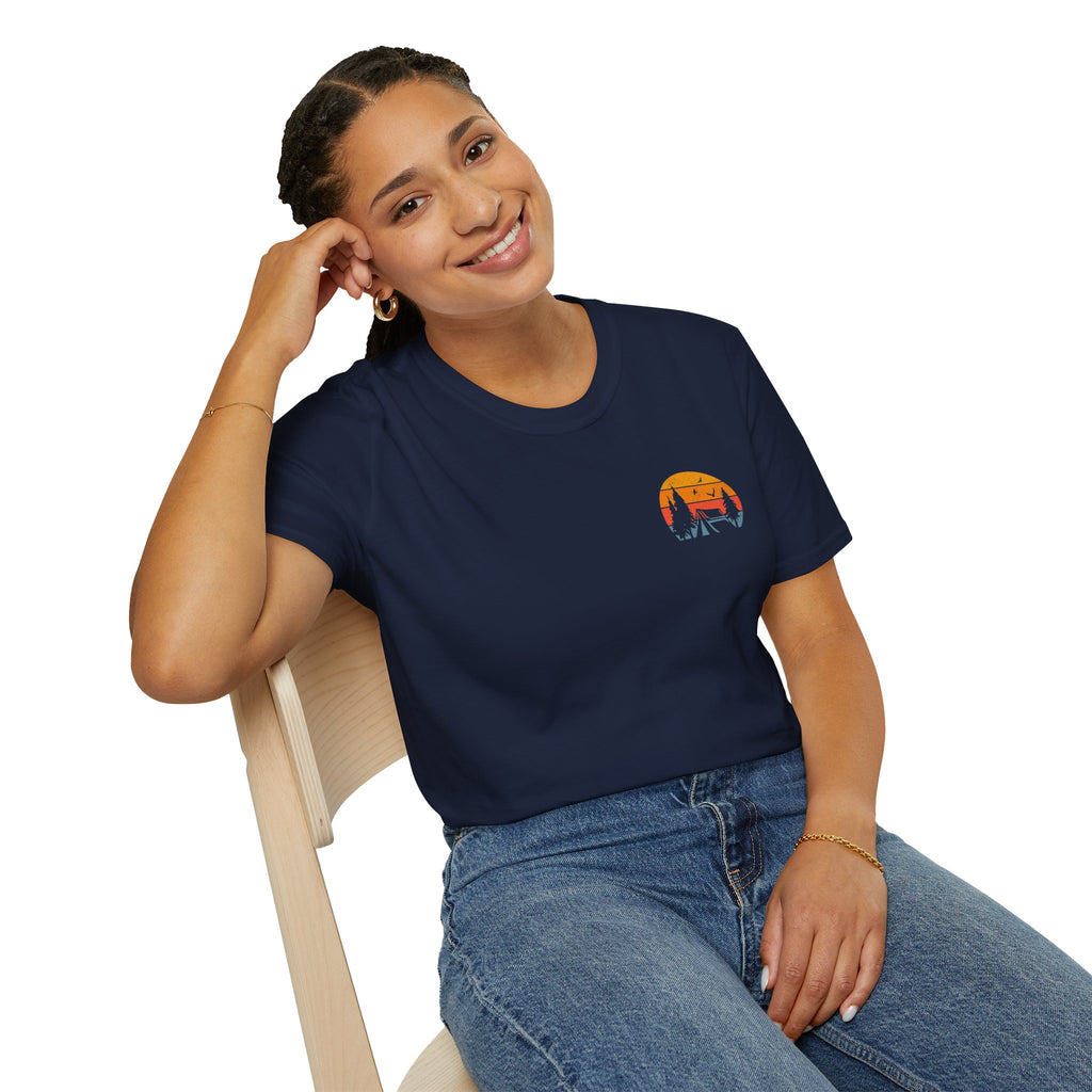 Unisex Softstyle T-Shirt - 'I'd Rather Be Camping' Adventure Tee