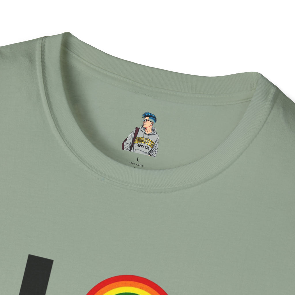 Vibrant LOVE Design for Pride Unisex Softstyle T-Shirt