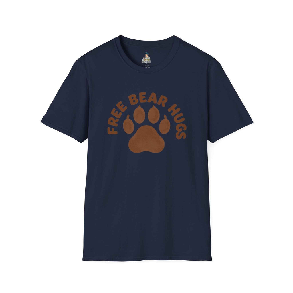 Free Bear Hugs T-Shirt — Cute Paw Print Wildlife Tee