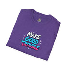Make Good Trouble Trans Colors Graphic Unisex T-Shirt - Bold Statement Tee for Activists & Dreamers