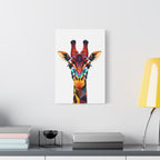 Colorful Giraffe Canvas Art - Vibrant Stretched Wall Decor for Animal Lovers