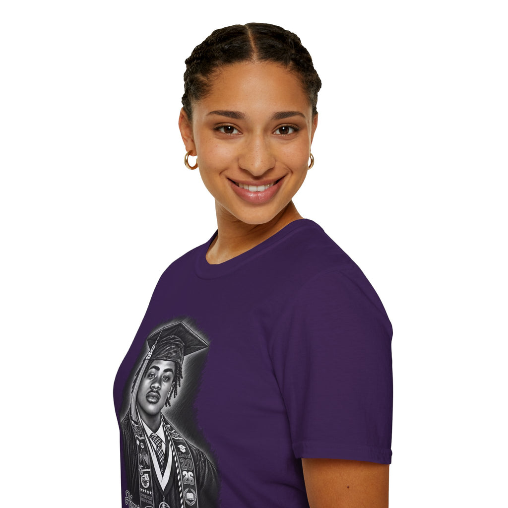 Graduation Portrait Front - In Memory of Pierre Damas Bel T-Shirt