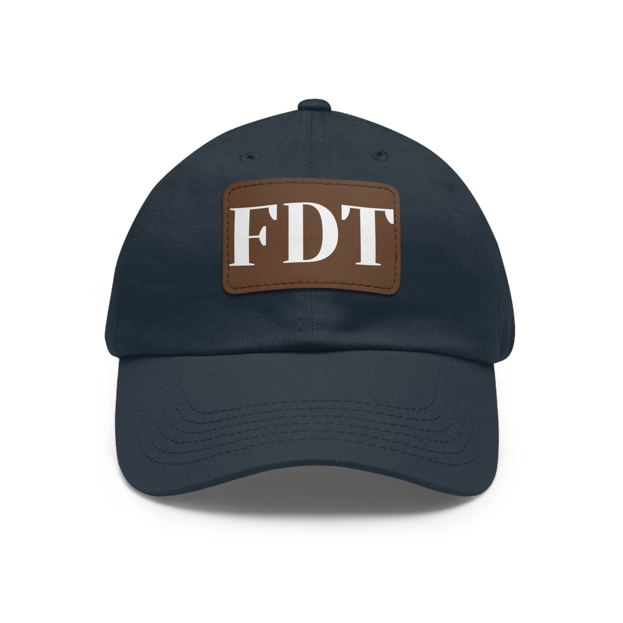 Stylish Dad Hat with FDT Leather Patch - Casual Sun Protection for Dads
