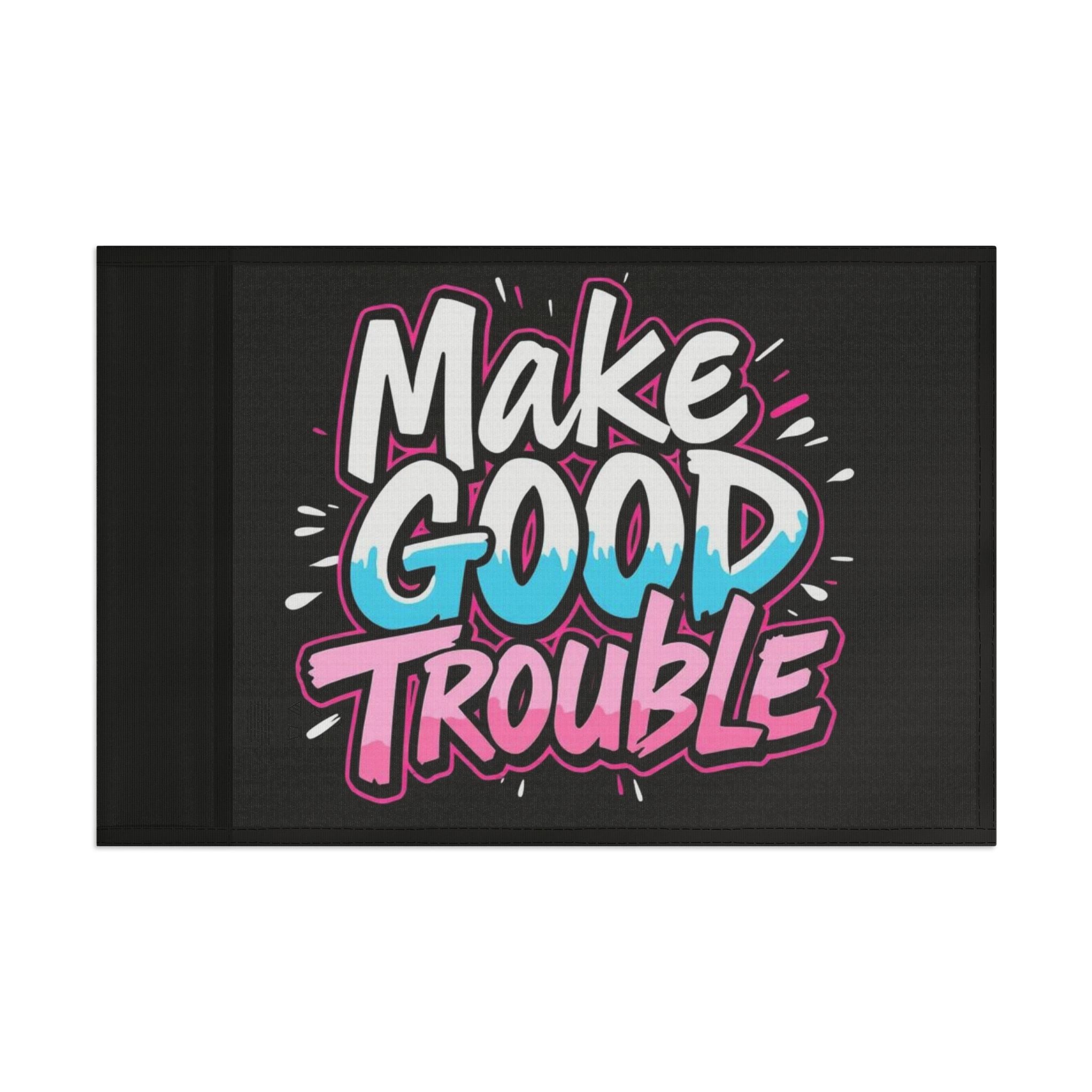 Make Good Trouble Trans Colors Flag