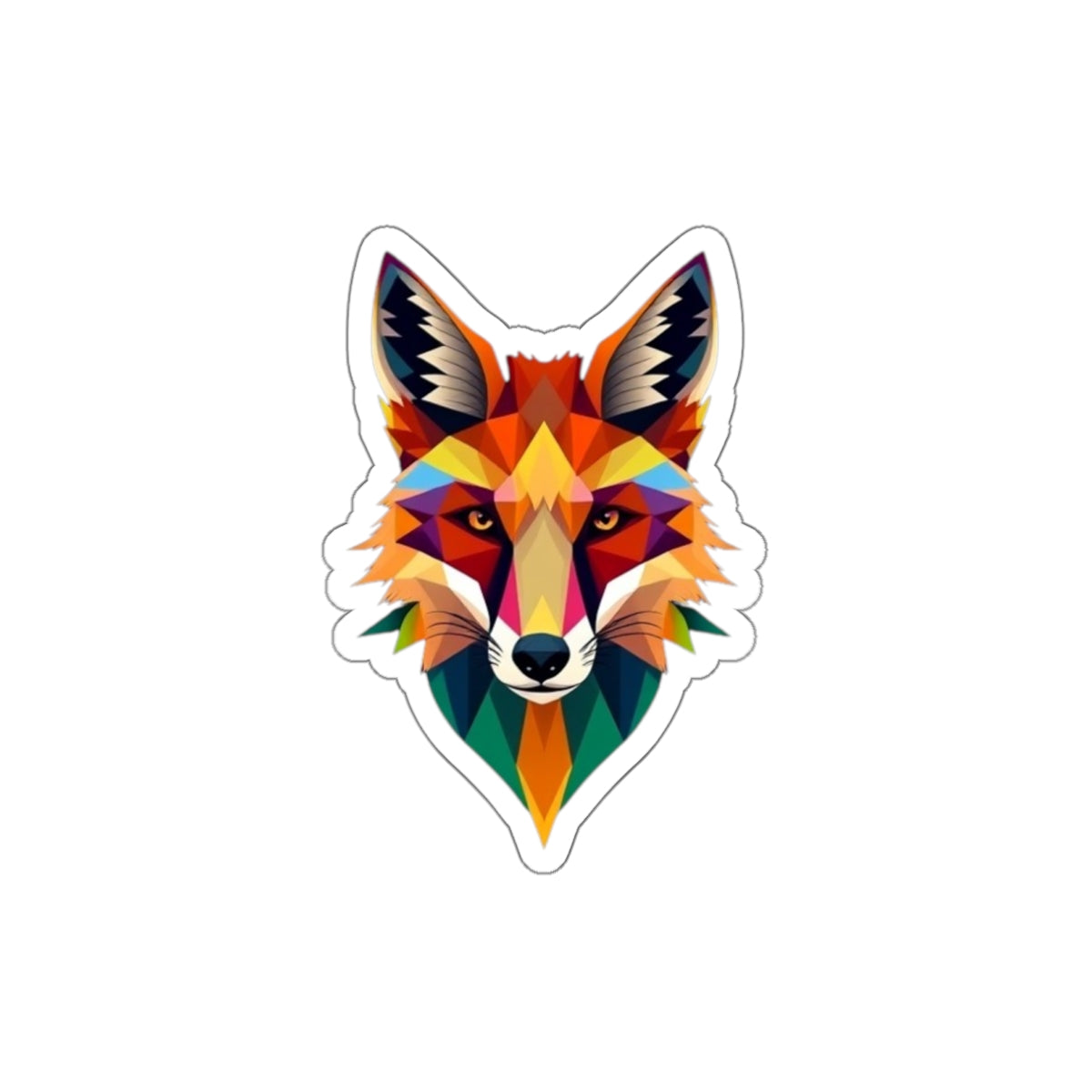 Fractal Fox Die-Cut Sticker