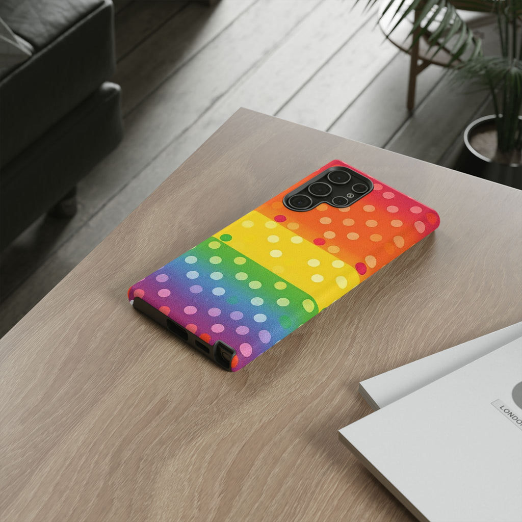 Rainbow Polka-Dot Tough Case for Android
