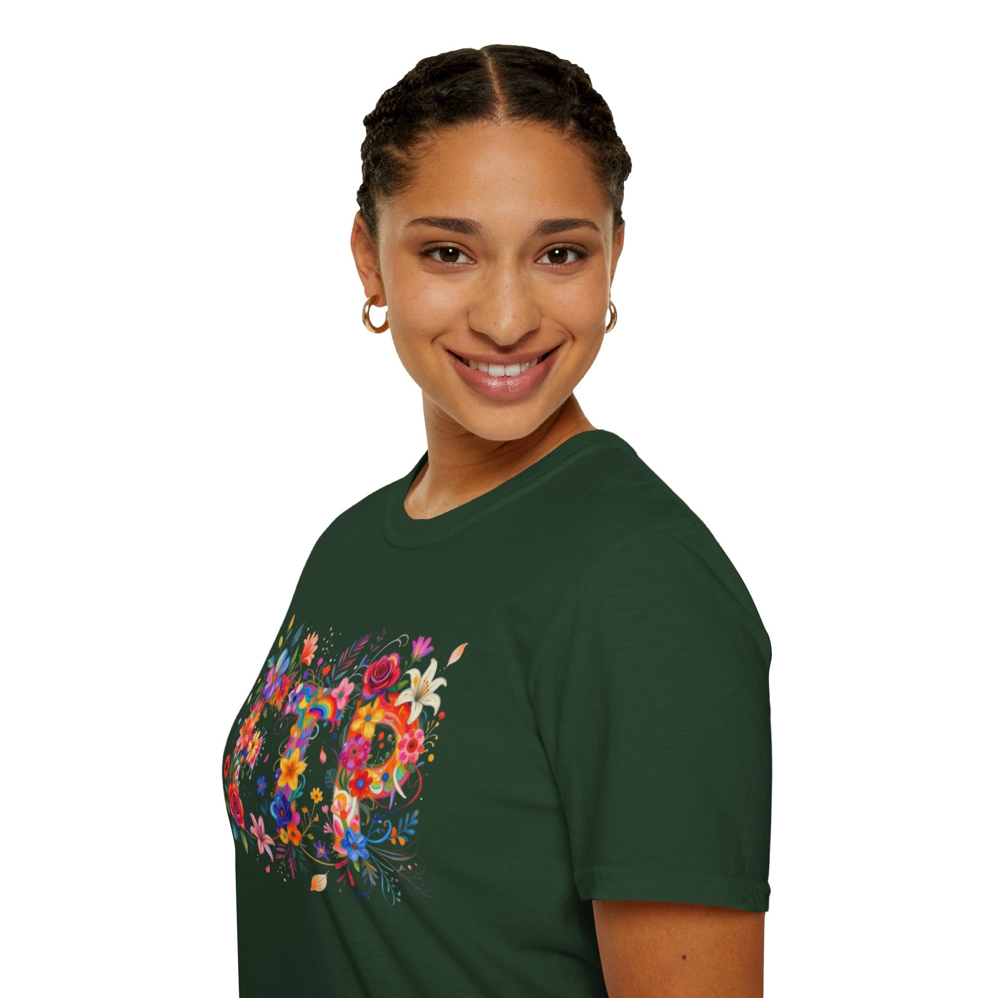 Floral 'FTP' Graphic T-Shirt