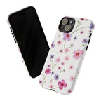 Floral Pink Wildflower Tough Phone Case for iPhone