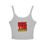 Women's Spaghetti Strap Tank Top - "Break the Patriarchy" Statement Tee