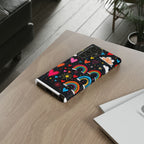 Android OR iPhone Compatible Cases - Doodle Hearts and Rainbows Design