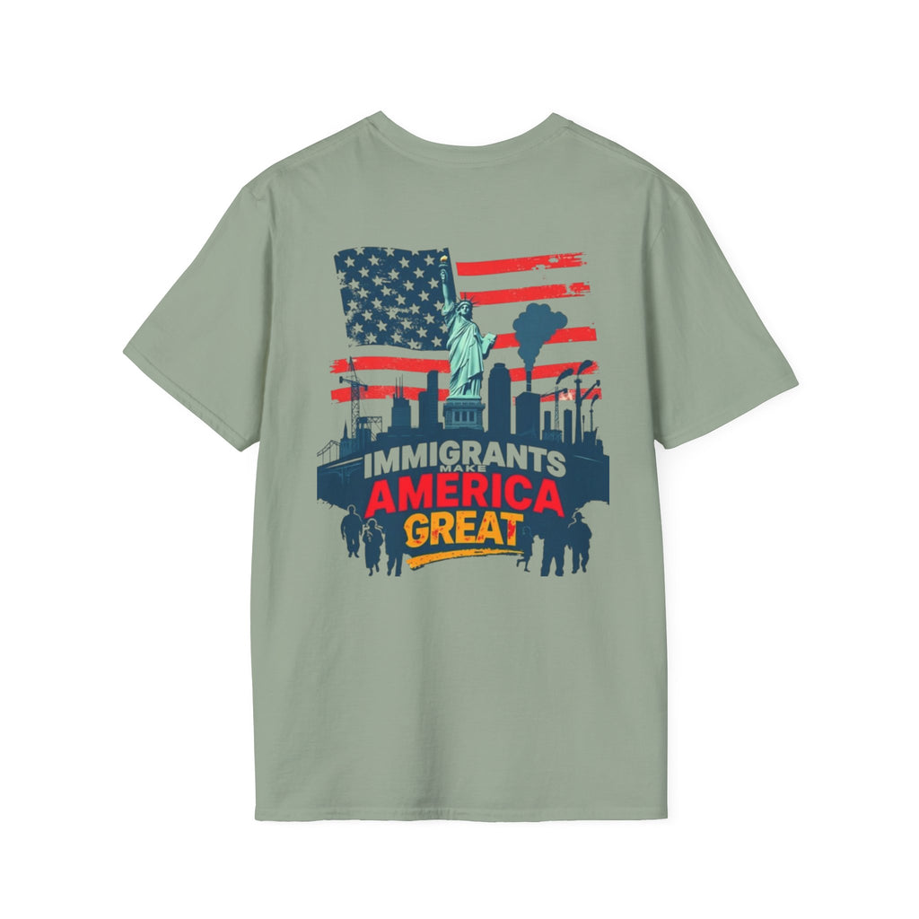Immigrants Make America Great T-Shirt Estoy Contigo (I Am With You) Unisex Softstyle T-Shirt Classic Protest Tee