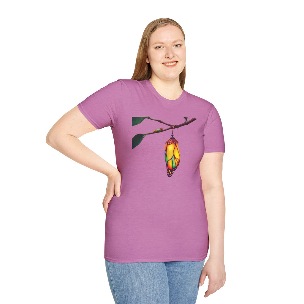 Rainbow Butterfly Cocoon Pride T-Shirt | Unisex Softstyle Tee