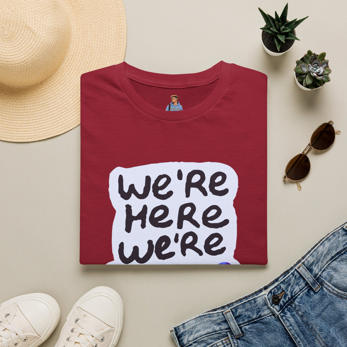 We’re Here We’re Queer Pride Tree Las Vegas T-Shirt