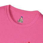 Inclusive Art Unisex Softstyle T-Shirt – ‘ Rainbow Handprint We All Belong’