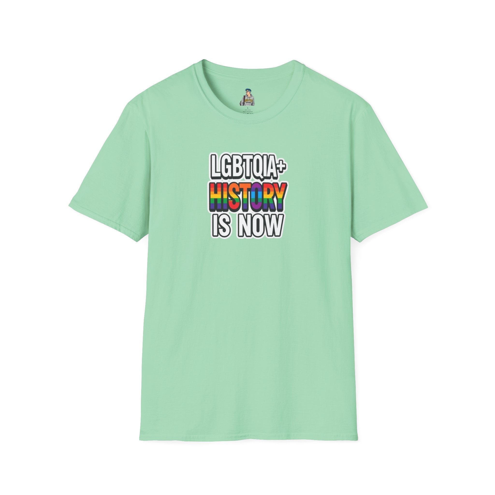 LGBTQIA+ History Is Now Unisex Softstyle T-Shirt