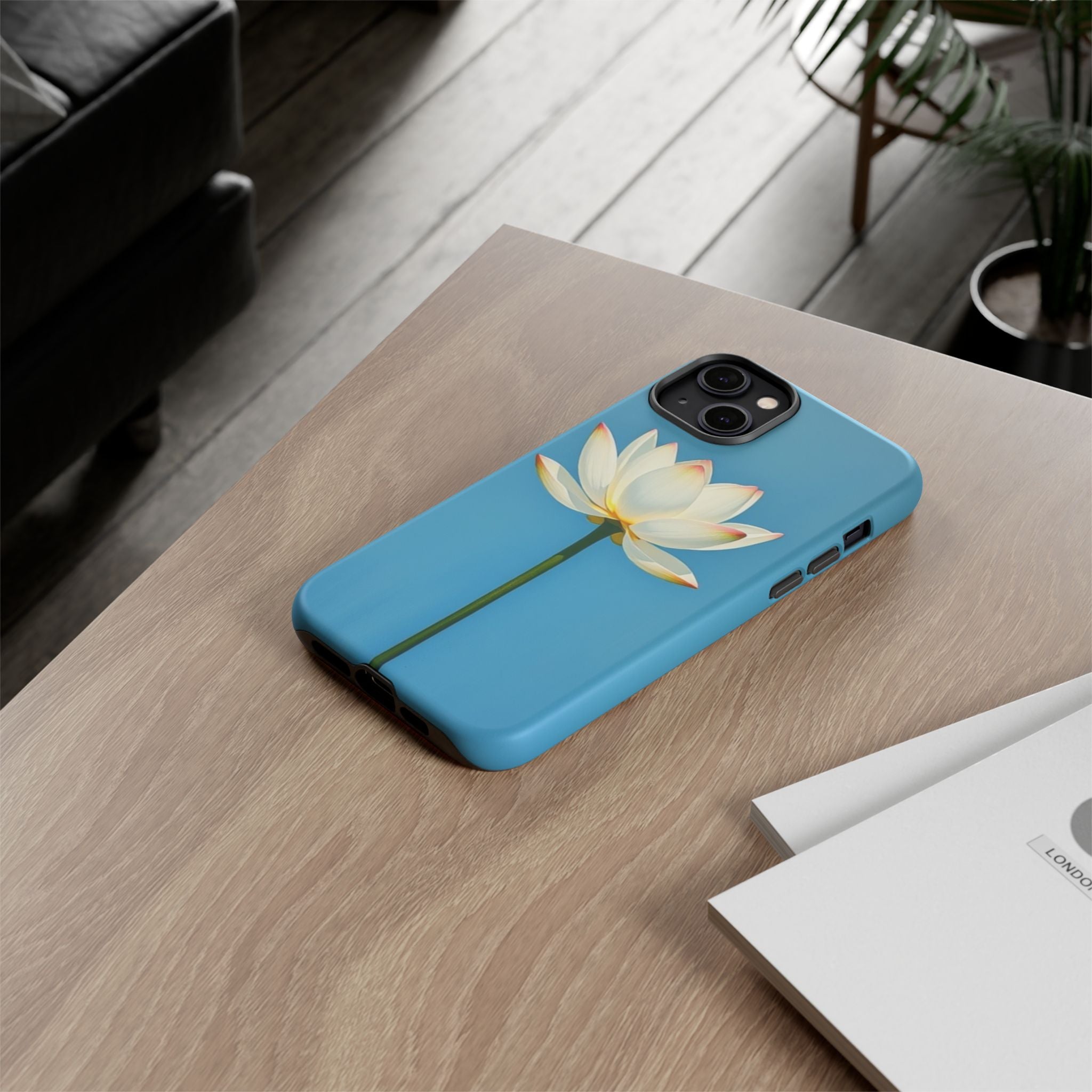 Open White Peace Lily Design Tough Case For Android & iPhone