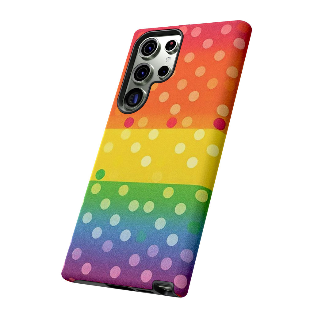 Rainbow Polka-Dot Tough Case for Android