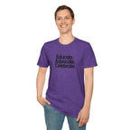 Teacher Advocate T-Shirt - Subtle Pride Educate Advocate Celebrate Design - EqualiTees.Me