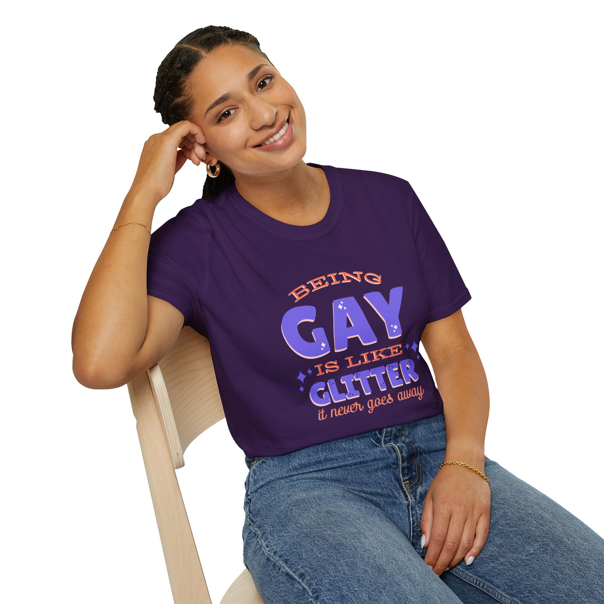 Being Gay Is Like Glitter Pride Tree Las Vegas T-Shirt