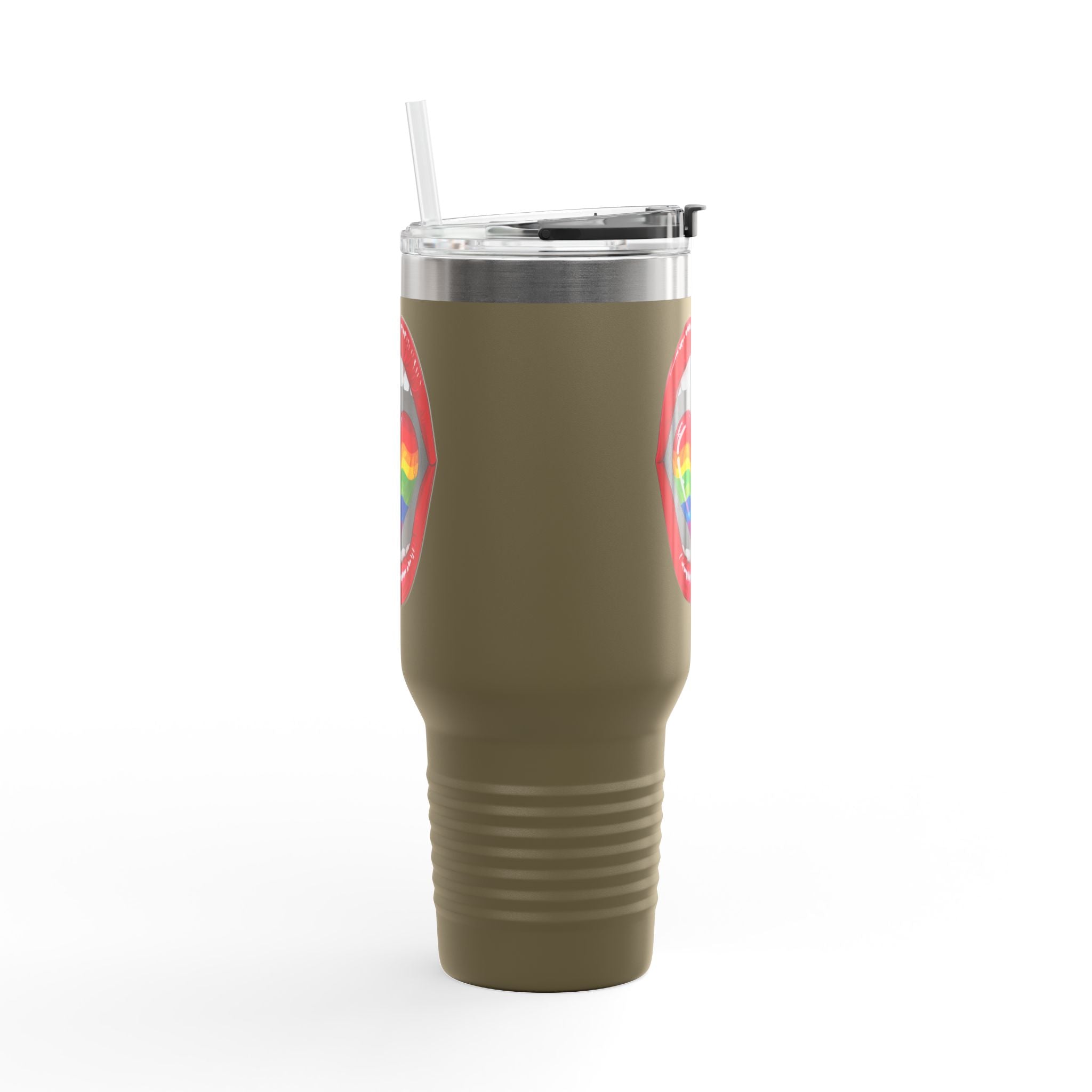 Rainbow Tongue Insulated Travel Mug - 40oz, Perfect for Pride Celebrations