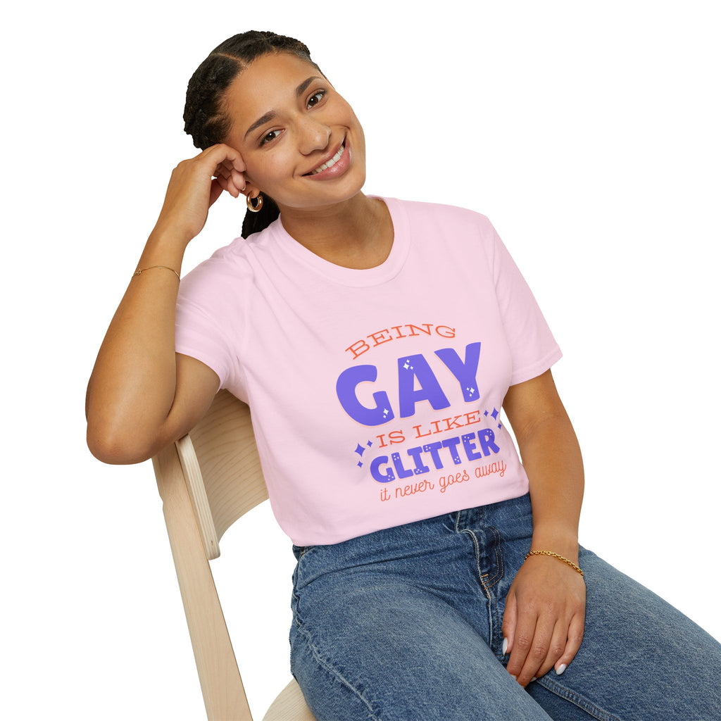Being Gay Is Like Glitter Pride Tree Las Vegas T-Shirt
