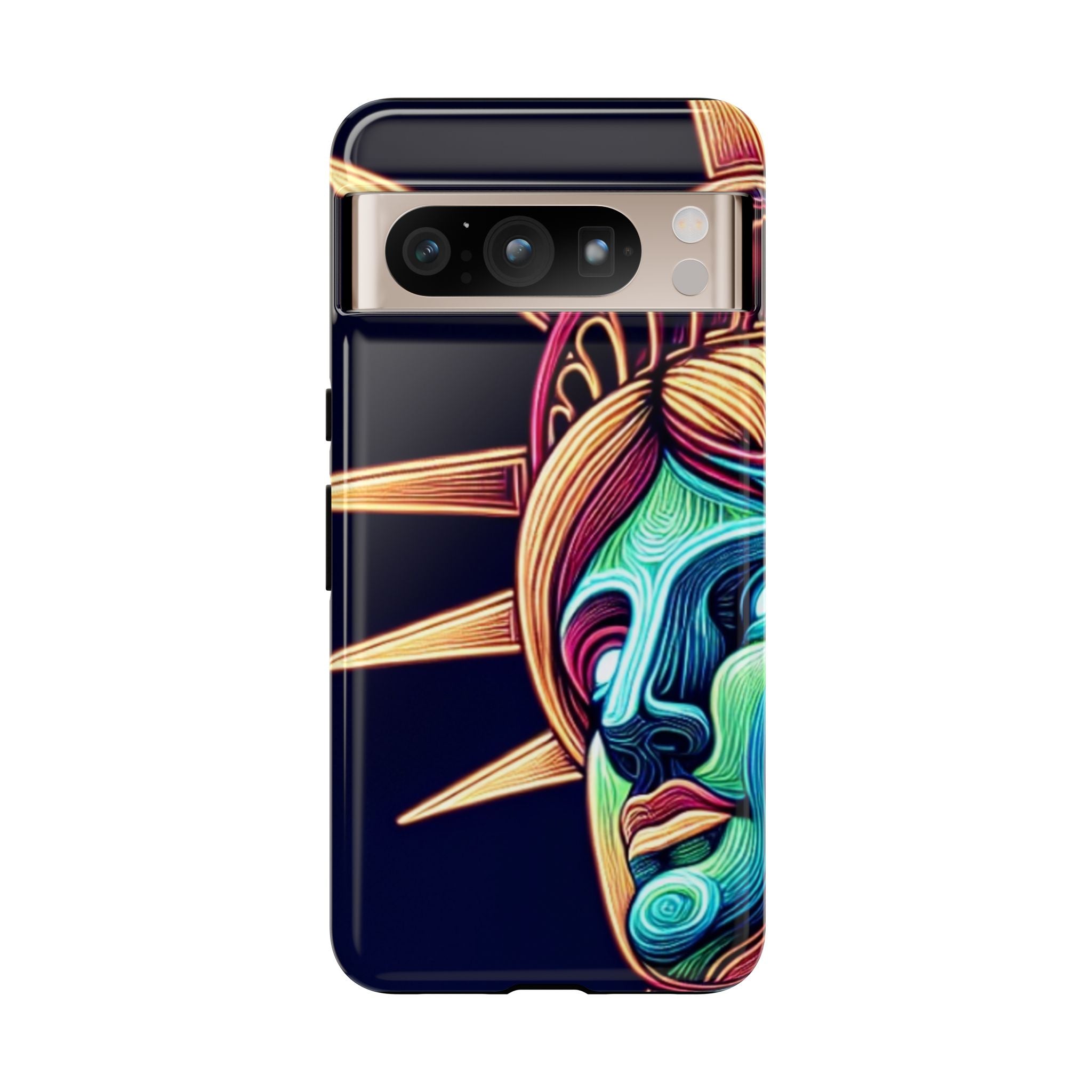 Statue of Liberty Neon Glowing Art Tough Case for Android & iPhone