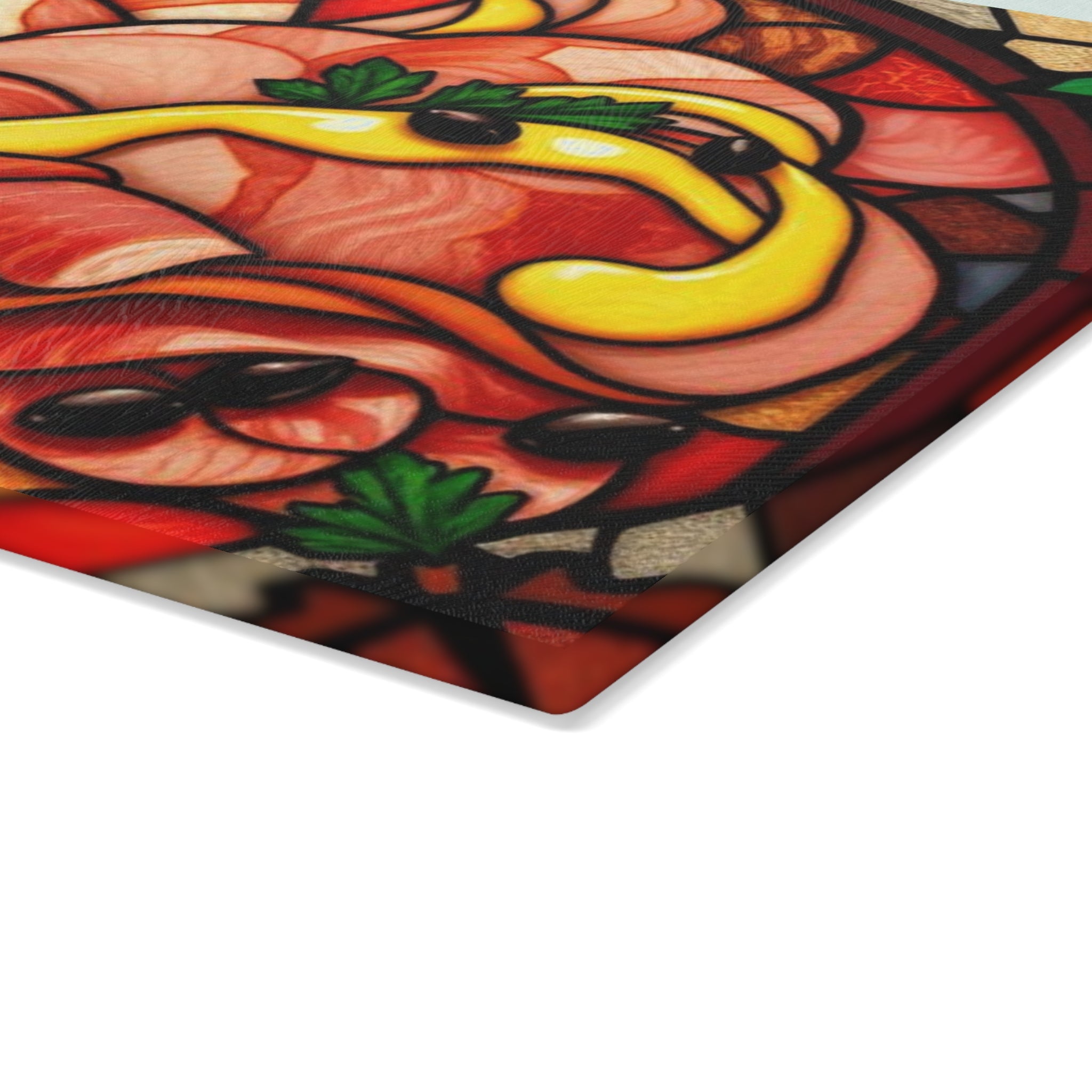 Stained Glass Meat Charcuterie Cutting Board - Kitchen Decor & Entertaining Essential