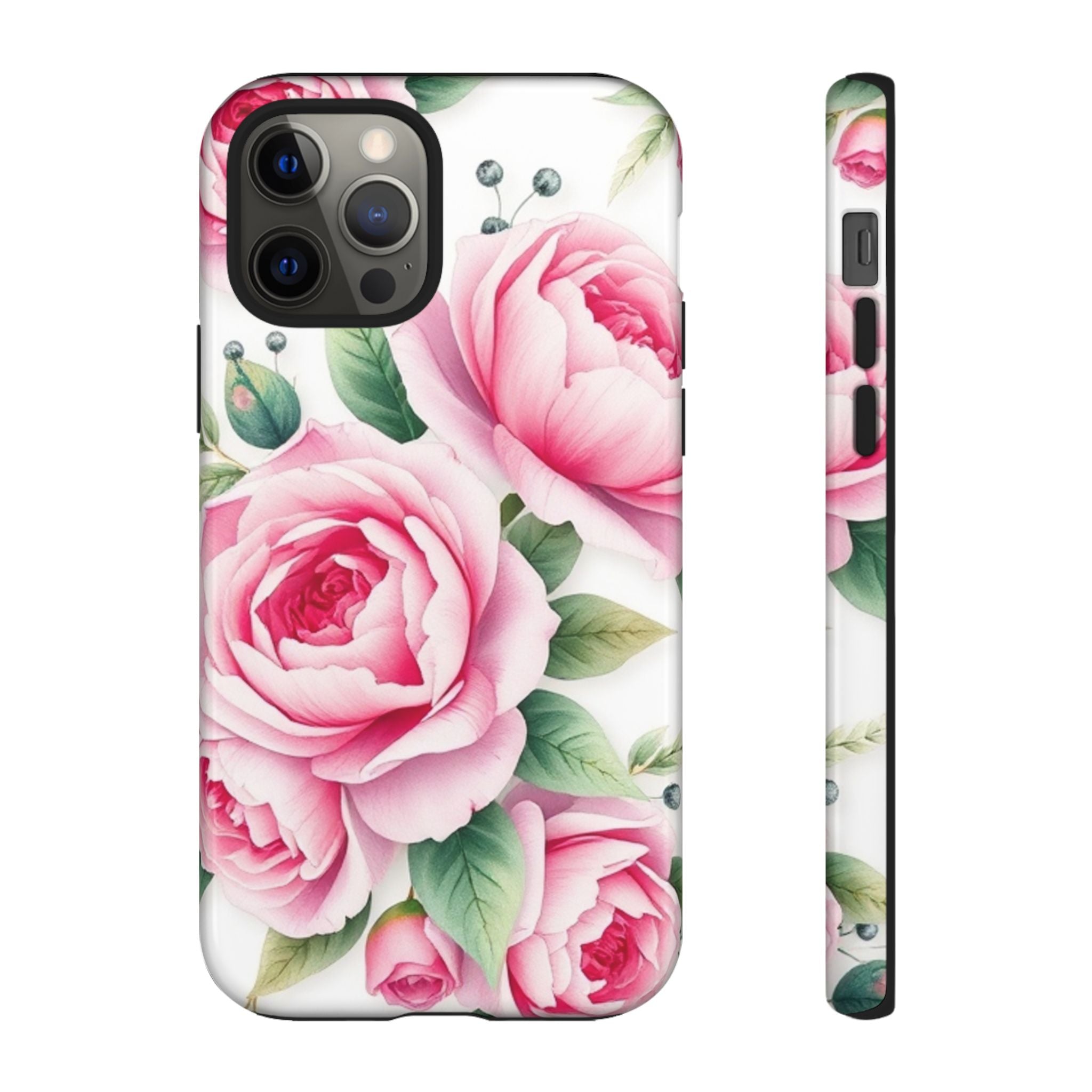 Android OR iPhone Compatible Cases - Pink Flower Design - Unique Tough Cases