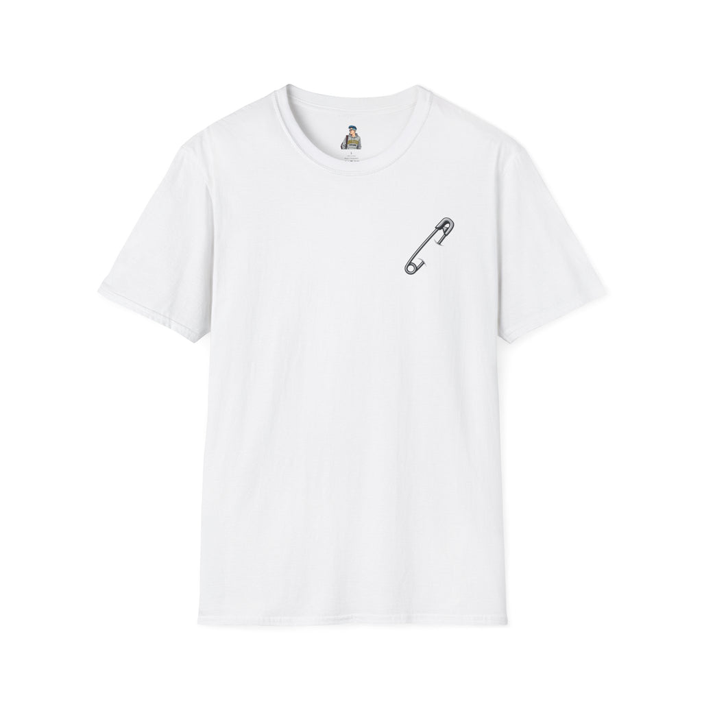 Live and Let Live Safety Pin Unisex Softstyle T-Shirt - Casual LGBTQ+ Pride Tee