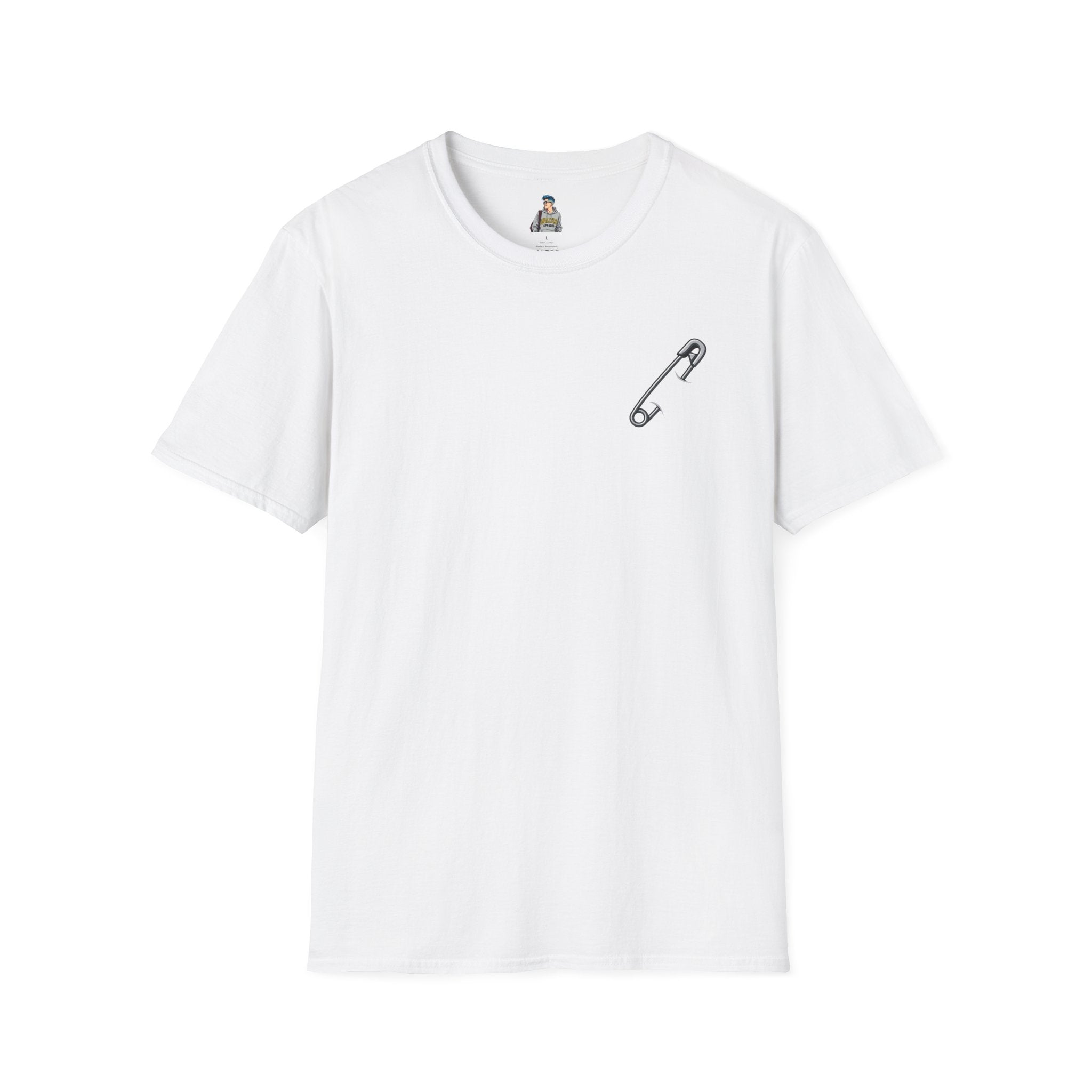 Live and Let Live Safety Pin Unisex Softstyle T-Shirt - Casual LGBTQ+ Pride Tee