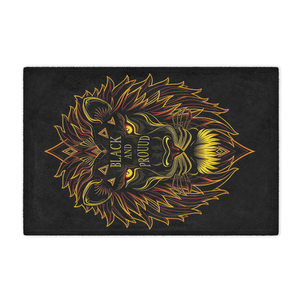 Black & Proud Lion Design Microfiber Blanket