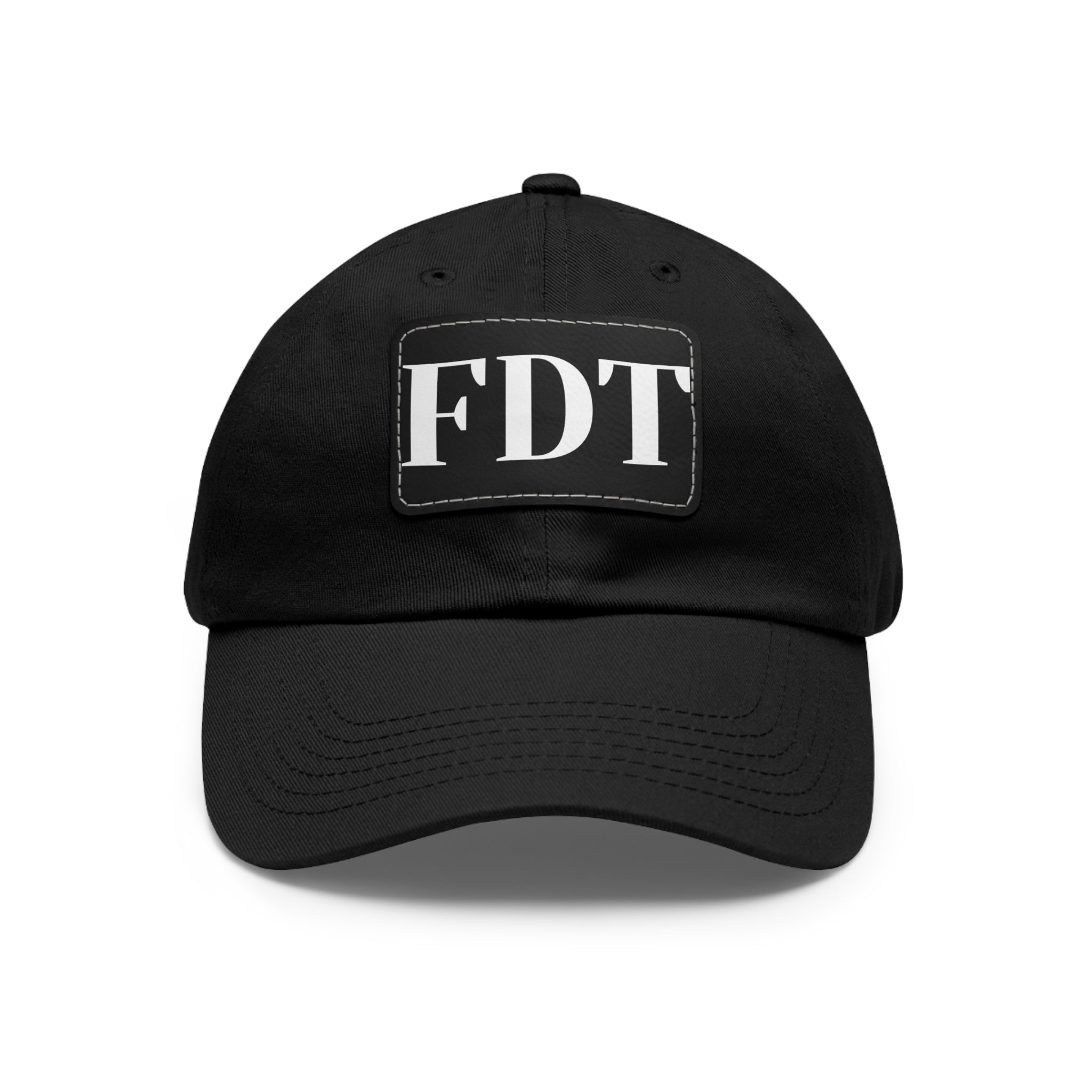 Stylish Dad Hat with FDT Leather Patch - Casual Sun Protection for Dads