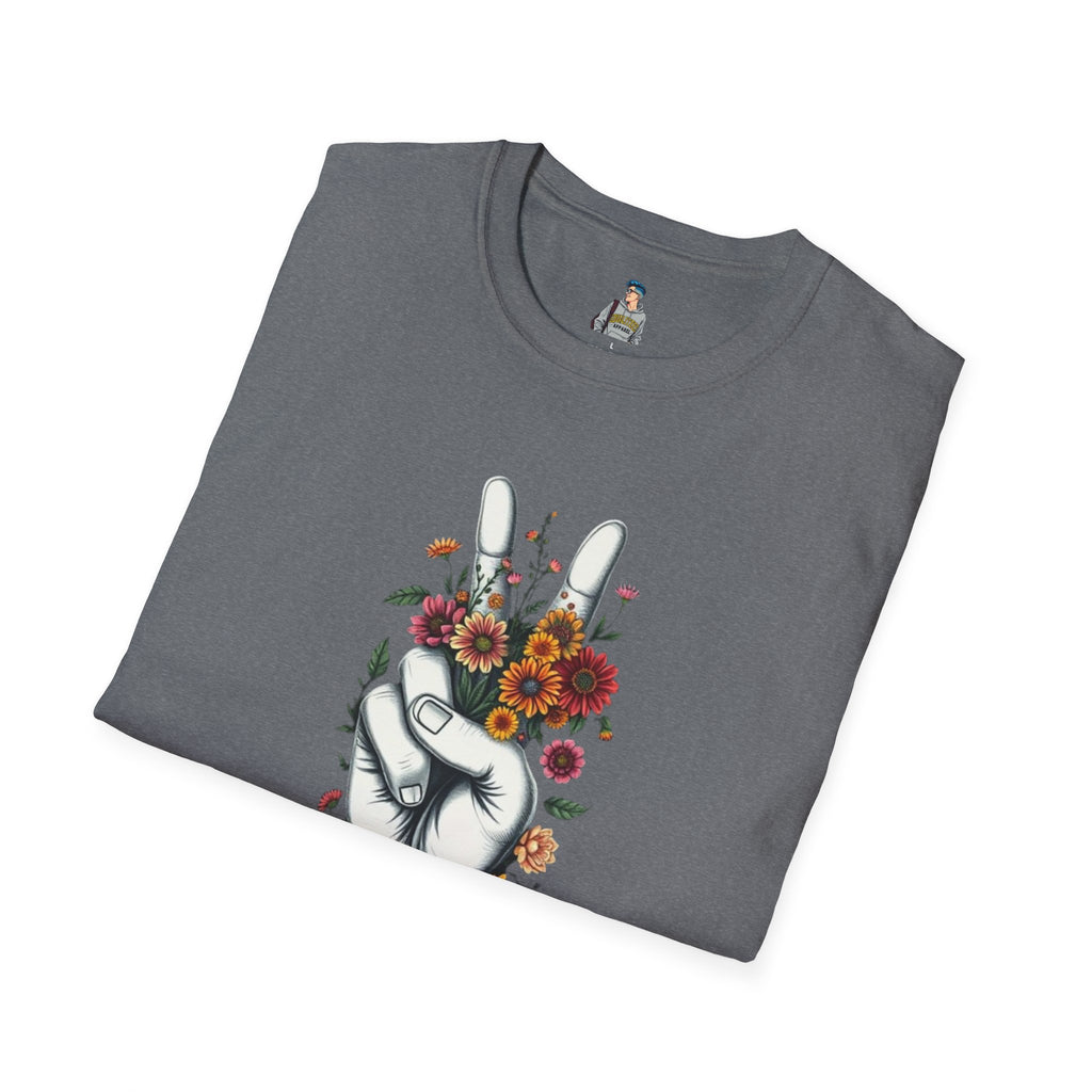 Grow Peace Unisex Softstyle T-Shirt - Boho Inspiration, Perfect for Festivals and Everyday Wear