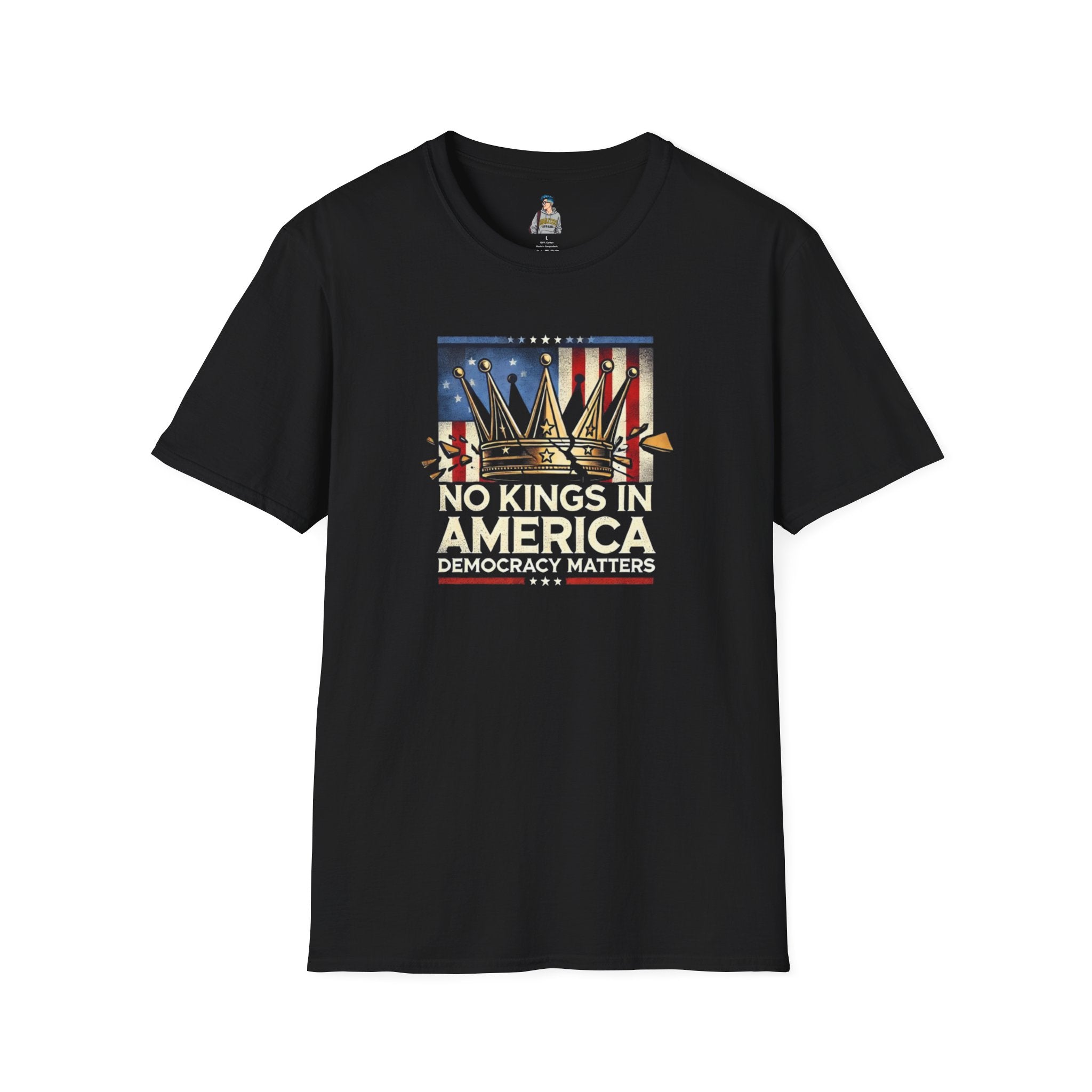 No Kings in America-Democracy Matters  Unisex Softstyle T-Shirt
