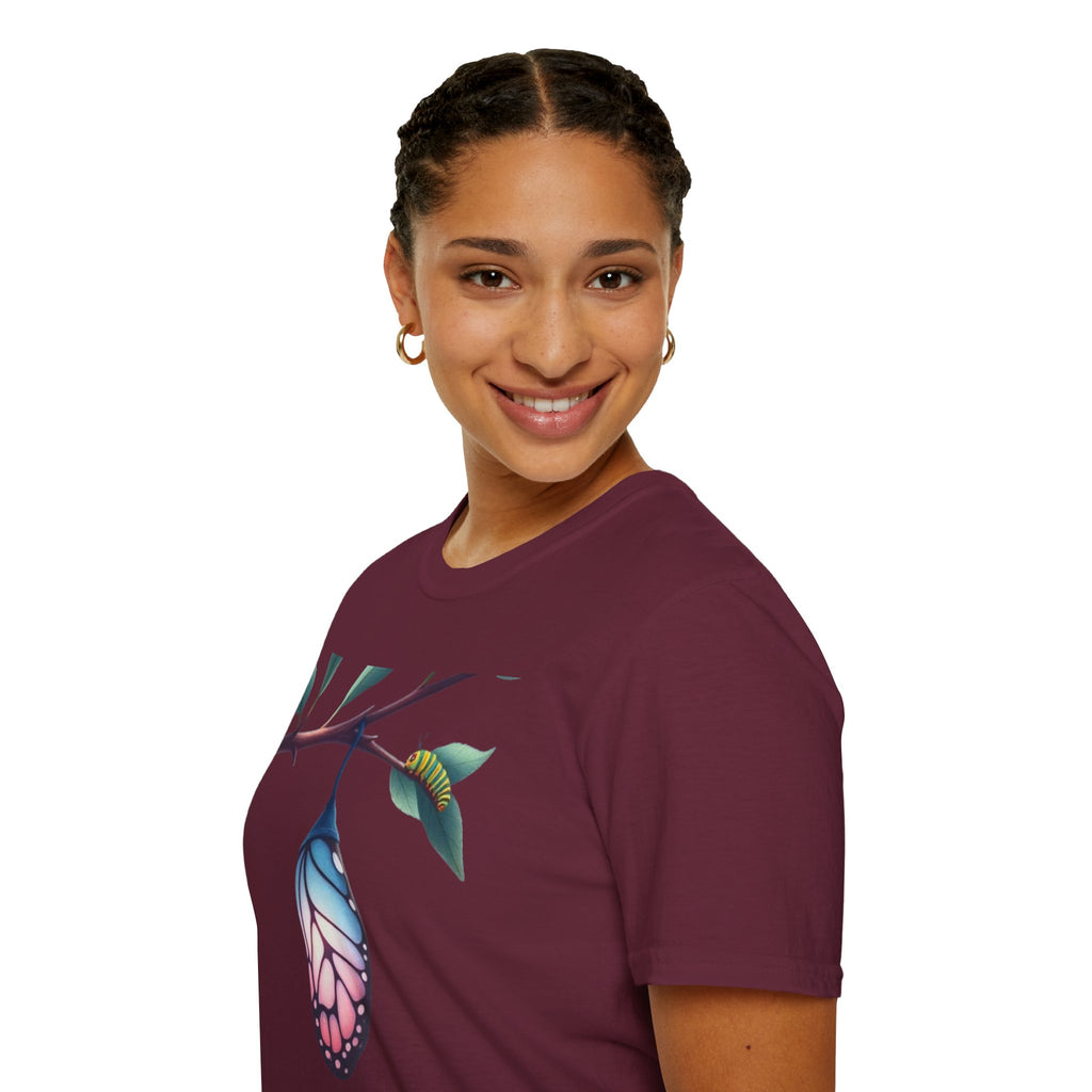 Trans Caterpillar to Butterfly Graphic T-Shirt