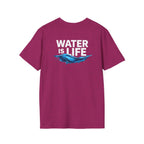 Water is Life Unisex T-Shirt | Eco-Friendly Tee for Environmentalists, Beach Lovers, Awareness Campaigns, Gifting