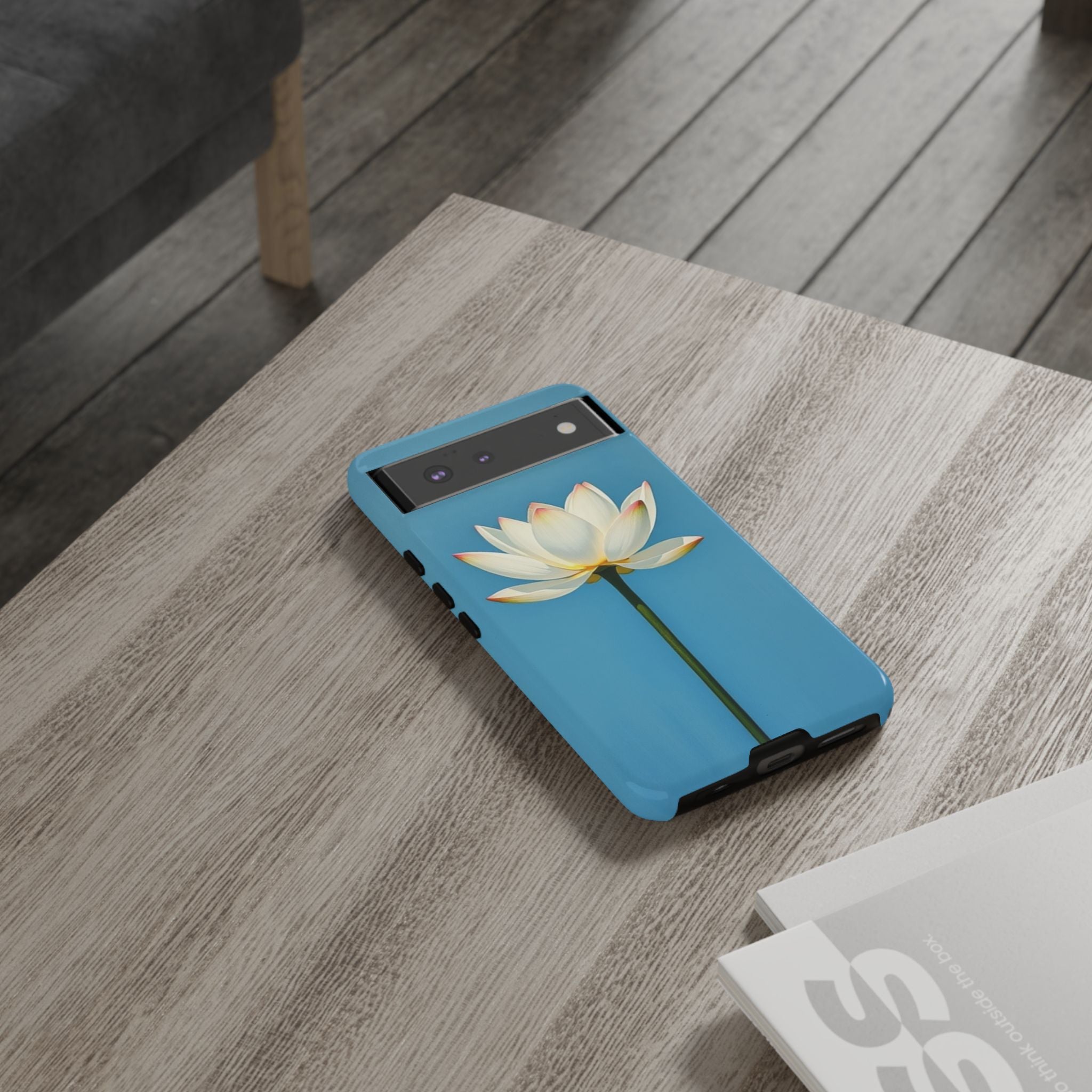 Open White Peace Lily Design Tough Case For Android & iPhone