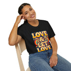 T-Shirt — "Love & Let Love" Retro Rainbow Peace Tee