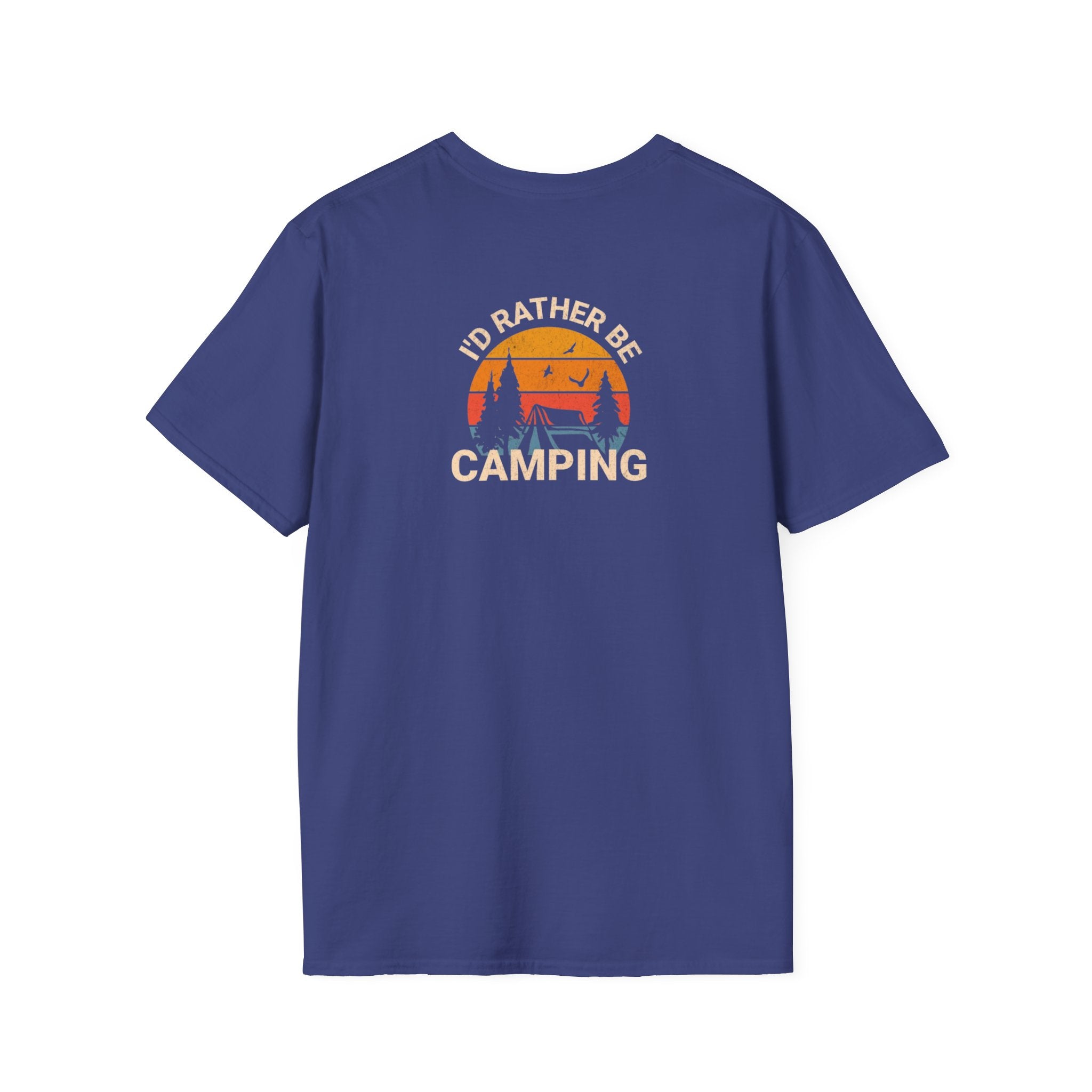 Unisex Softstyle T-Shirt - 'I'd Rather Be Camping' Adventure Tee