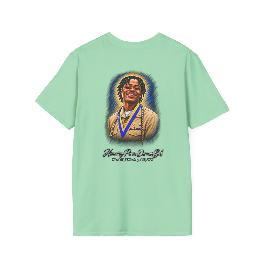 Portrait Front and Back - In Memory of Pierre Damas Bel T-Shirt