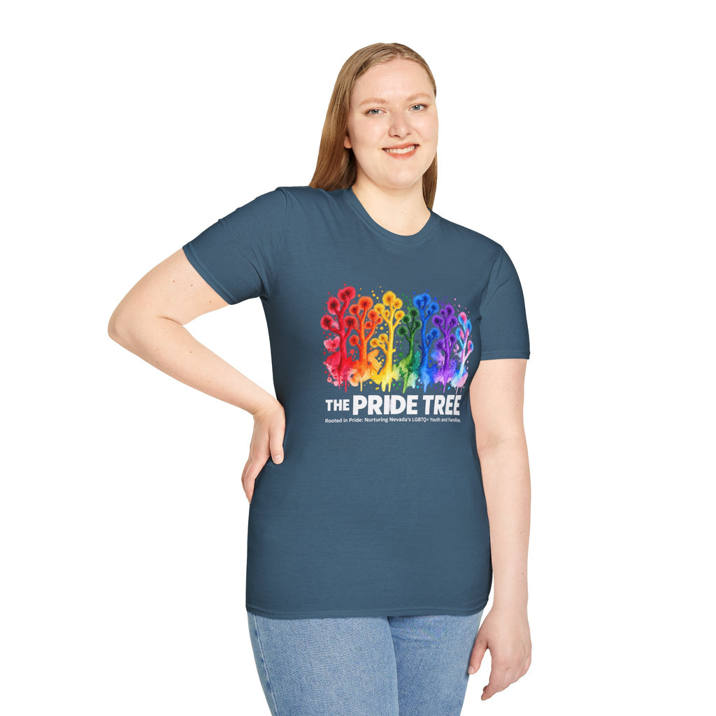 Pride Tree Las Vegas White Text T-shirt