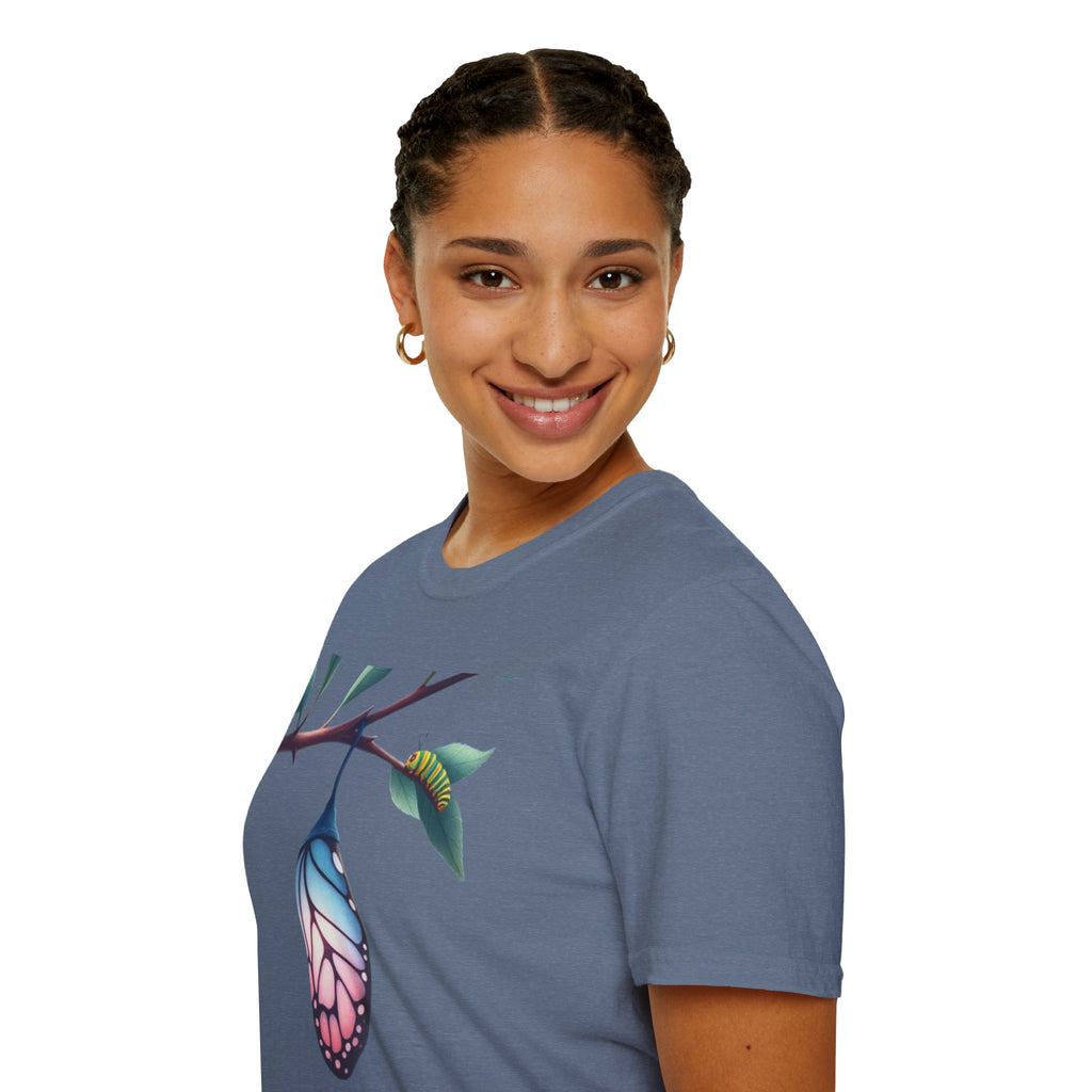 Trans Caterpillar to Butterfly Graphic T-Shirt