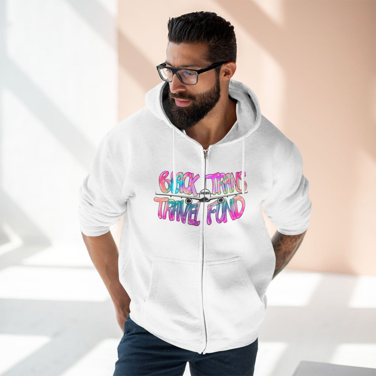 BTTF - Black Trans Travel Fund Unisex Zip-Up Hoodie