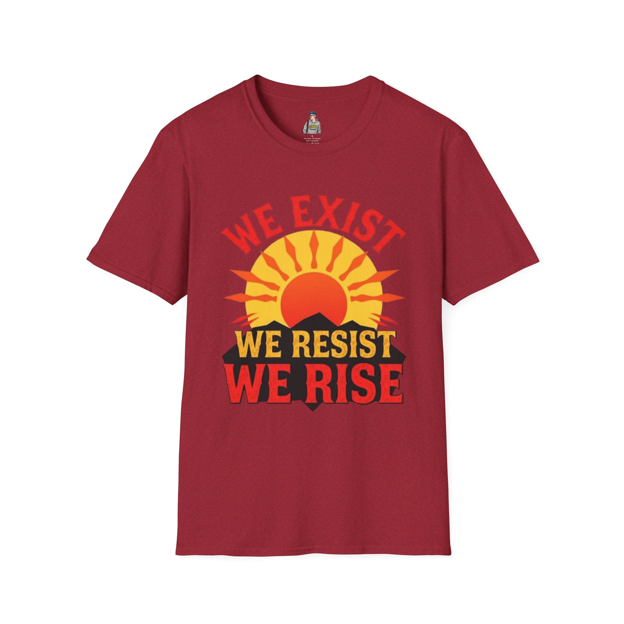 Unisex Softstyle T-Shirt, We Exist We Resist We Rise