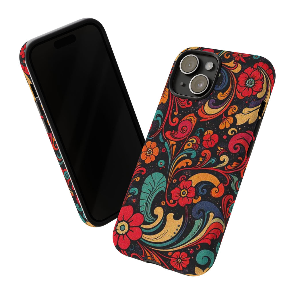 Floral Paisley Tough Case for iPhone — Vibrant Protective Phone Cover