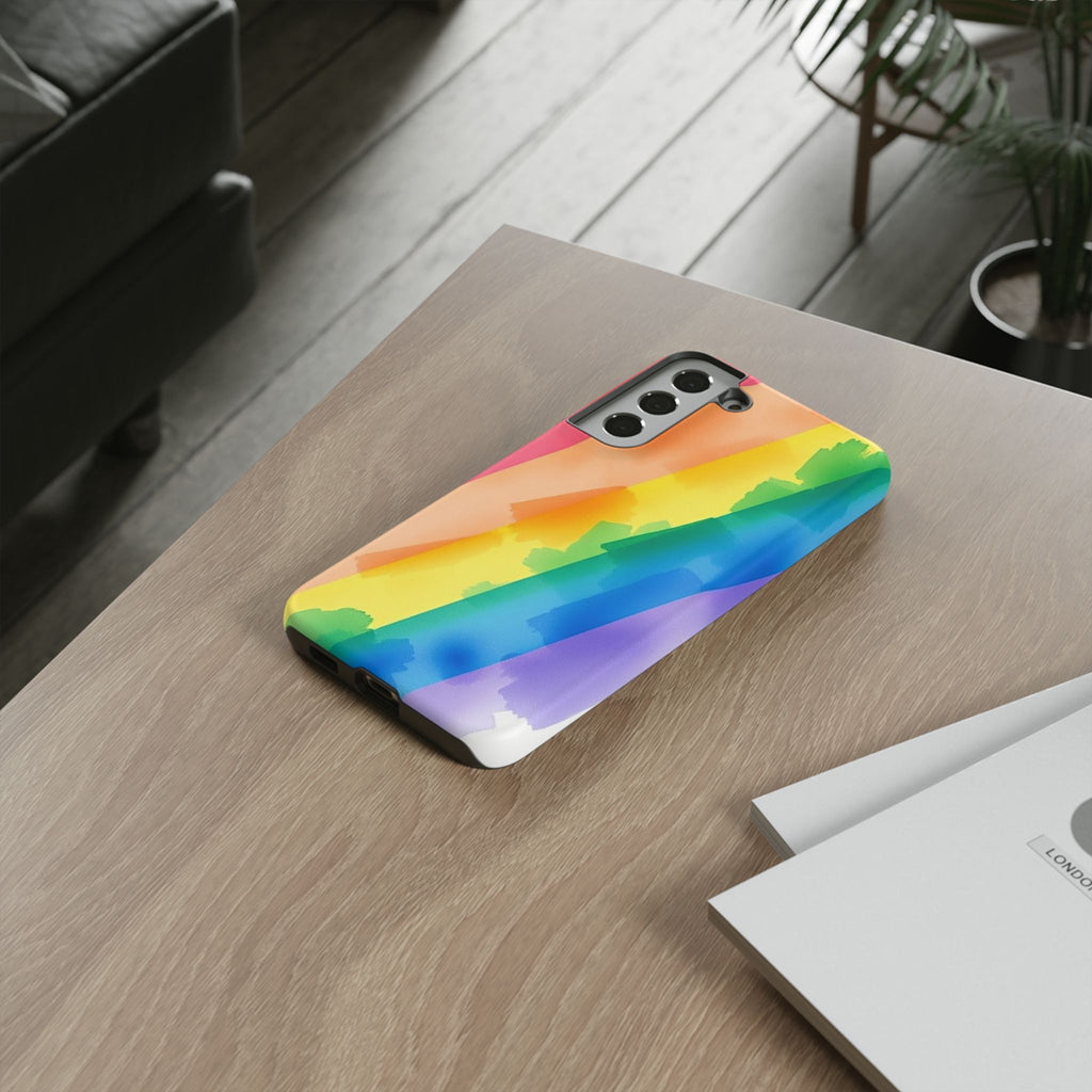 Rainbow Watercolor Art Tough Cases For Android & iPhone